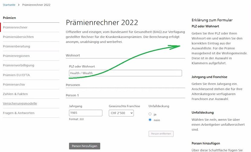 Valency Finance GmbH Prämeinrechner Krankenkasse